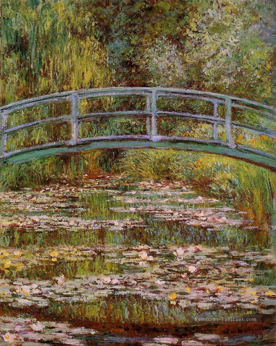 L’étang aux nymphéas aka Pont japonais Claude Monet Fleurs impressionnistes Peintures à l'huile